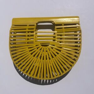 Yellow Bamboo Handbag Tote bag